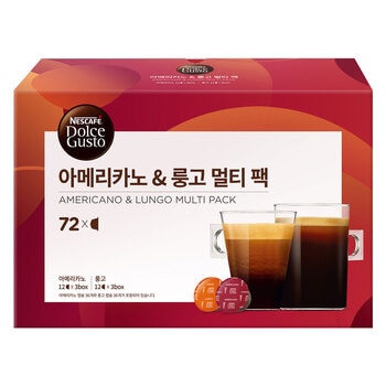 네스카페 돌체구스토캡슐커피 72개-아메리카노/룽고 네스카페 돌체구스토캡슐커피 72개-아메리카노/룽고