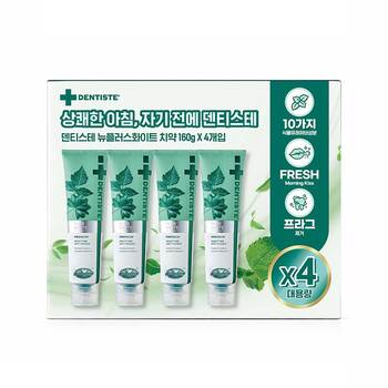 덴티스테 뉴플러스 화이트 치약 160g x 4 덴티스테 뉴플러스 화이트 치약 160g x 4