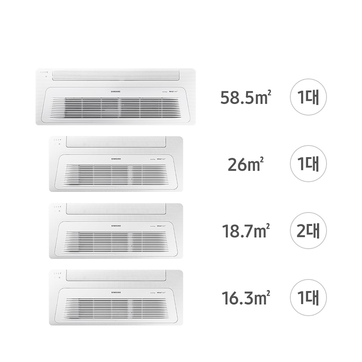 삼성 시스템 에어컨 138.2m ² 다배관 (40PY) 5실 삼성 시스템 에어컨 138.2m ² 다배관 (40PY) 5실