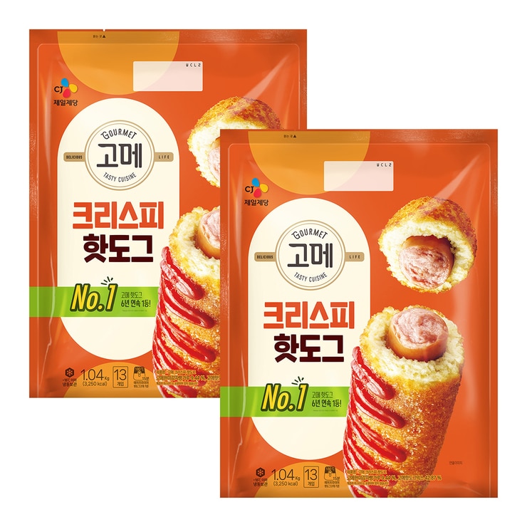 고메 핫도그 크리스피 1.04Kg x 2 고메 핫도그 크리스피 1.04Kg x 2