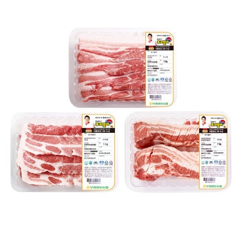 포크밸리 삼겹 1kg +칼집삼겹 1kg +목심 1kg (로스용) 포크밸리 삼겹 1kg +칼집삼겹 1kg +목심 1kg (로스용)