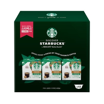 스타벅스 돌체구스토 캡슐 48입 (화이트/디카페인) 스타벅스 돌체구스토 캡슐 48입 (화이트/디카페인)