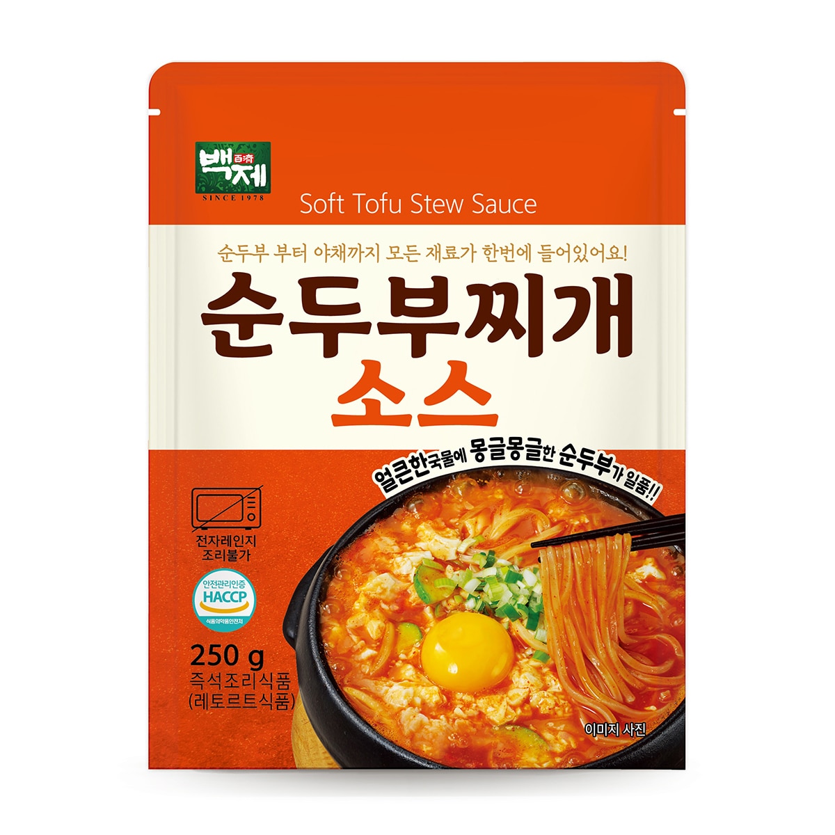 백제 순두부찌개 쫄면 410g x 4 백제 순두부찌개 쫄면 410g x 4