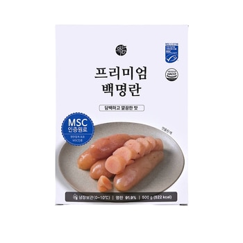 덕화 프리미엄 백명란 500g 덕화 프리미엄 백명란 500g