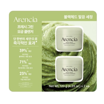 아렌시아 프레시 그린 모공 클렌저 120g x 2 아렌시아 프레시 그린 모공 클렌저 120g x 2