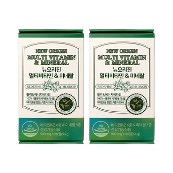 뉴오리진 식물유래 멀티비타민&미네랄900mg x 60정x 2 뉴오리진 식물유래 멀티비타민&미네랄900mg x 60정x 2