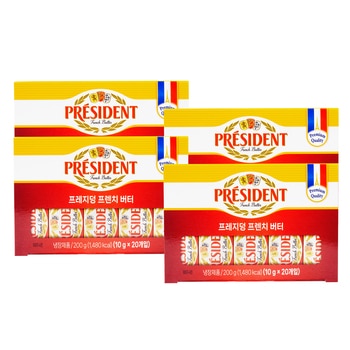 프레지덩 무가염버터 미니포션 200g x 4 프레지덩 무가염버터 미니포션 200g x 4
