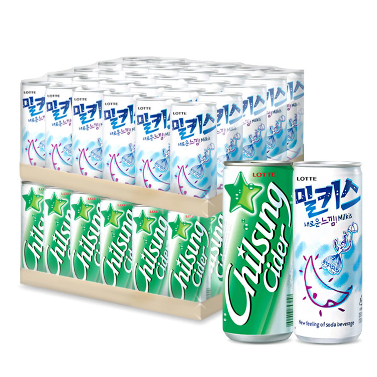 칠성사이다250ml x 30 + 밀키스 250ml x 30 콤보팩