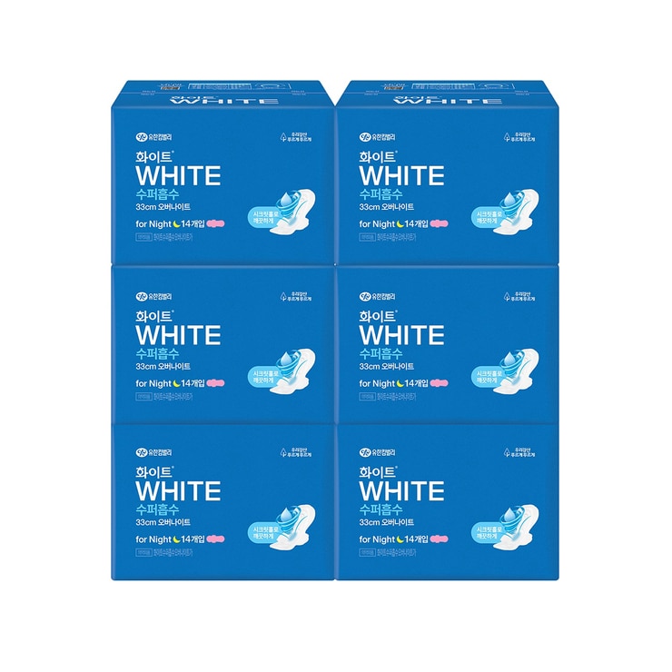 White Soft Cover Overnight 14ct x 6pk 651068