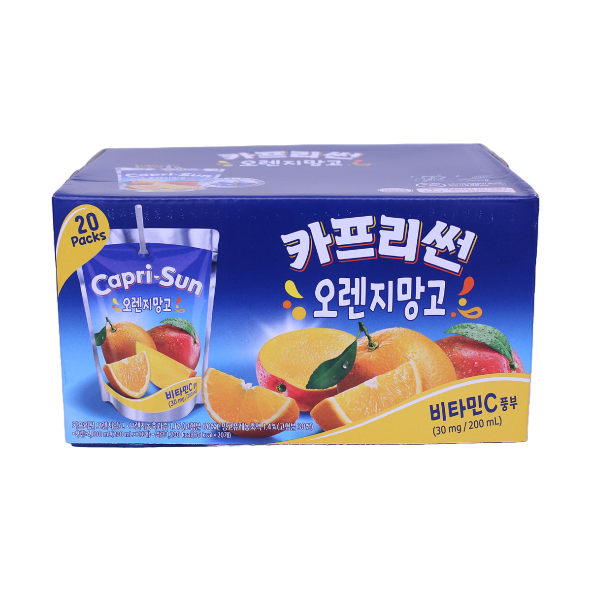 카프리썬 오렌지망고 주스 200ml x 20