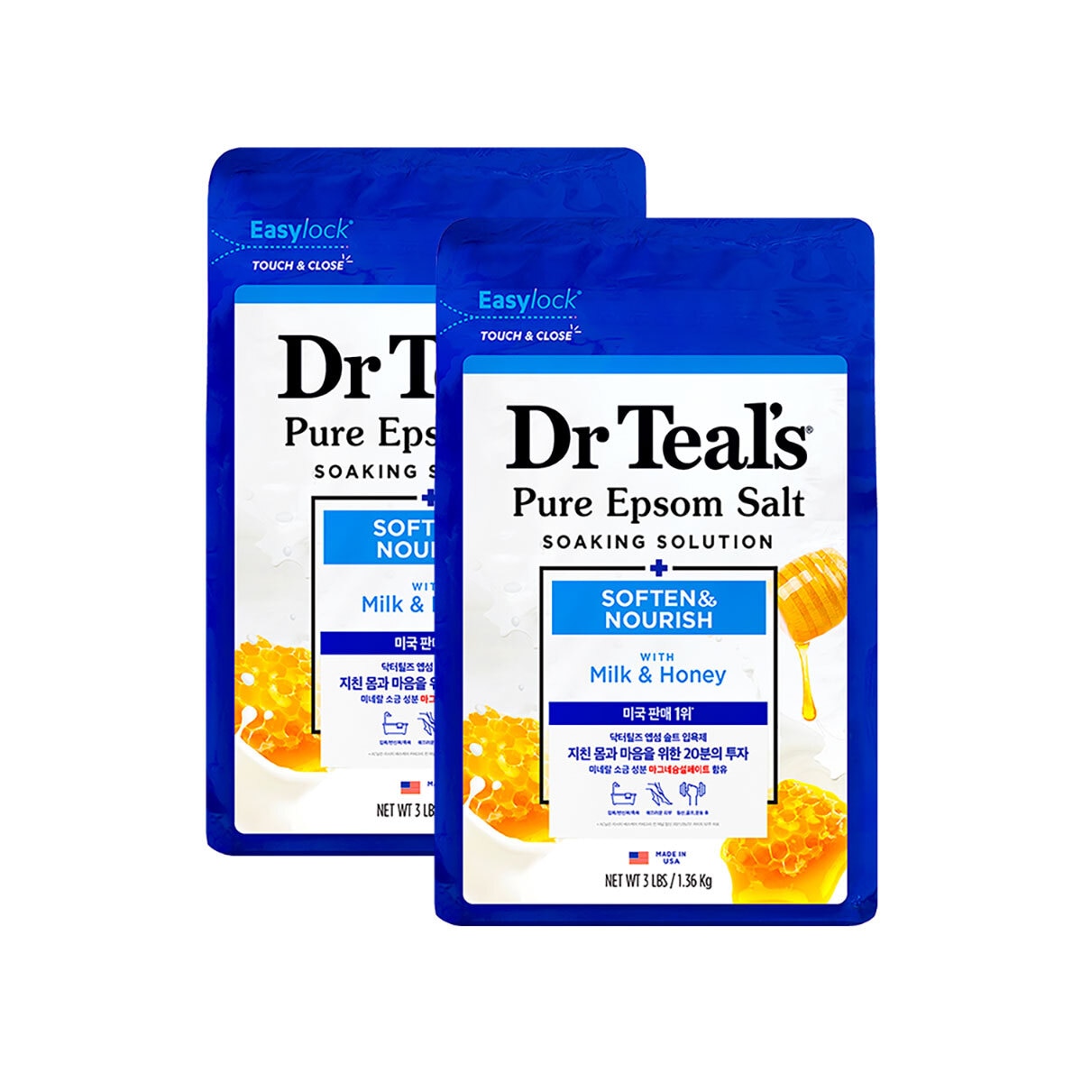 Dr.Teal's Pure Epsom Salt Soaking Solution 1.36kg x 2