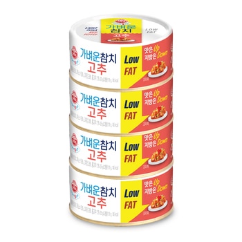 오뚜기 가벼운참치 고추참치135g x 4 오뚜기 가벼운참치 고추참치135g x 4