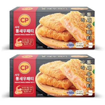 CP 사각 통새우 패티 80g x 18 x 2