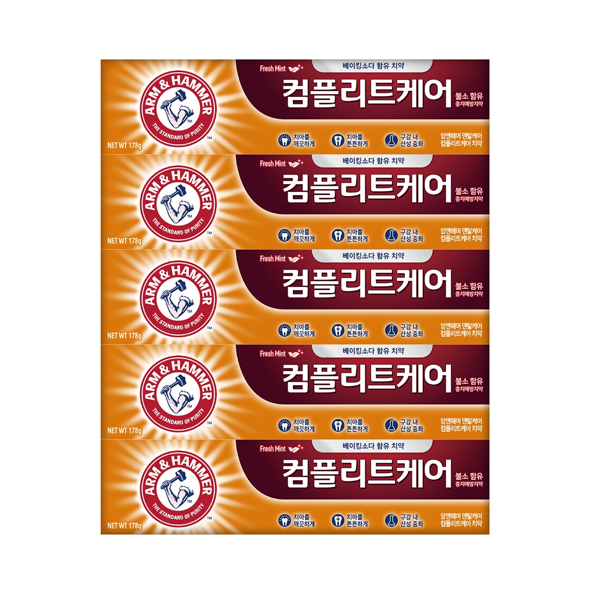 암앤해머 컴플리트 케어 치약 178g x 5개/최소구매2