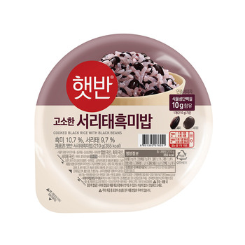 햇반 서리태 흑미밥 210 g x 18