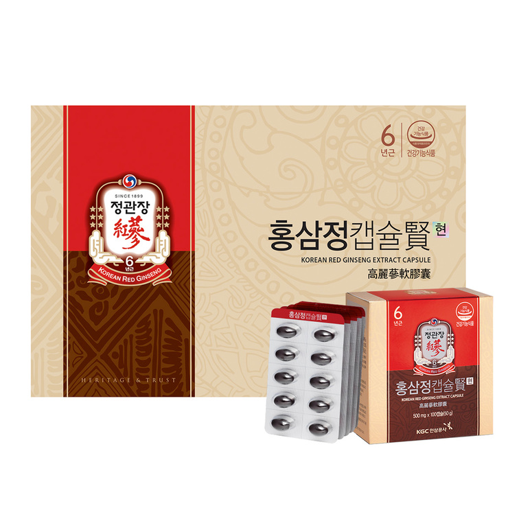 CKJ Red Ginseng Capsule 500mg x 100ct x2 Gift Set 528827