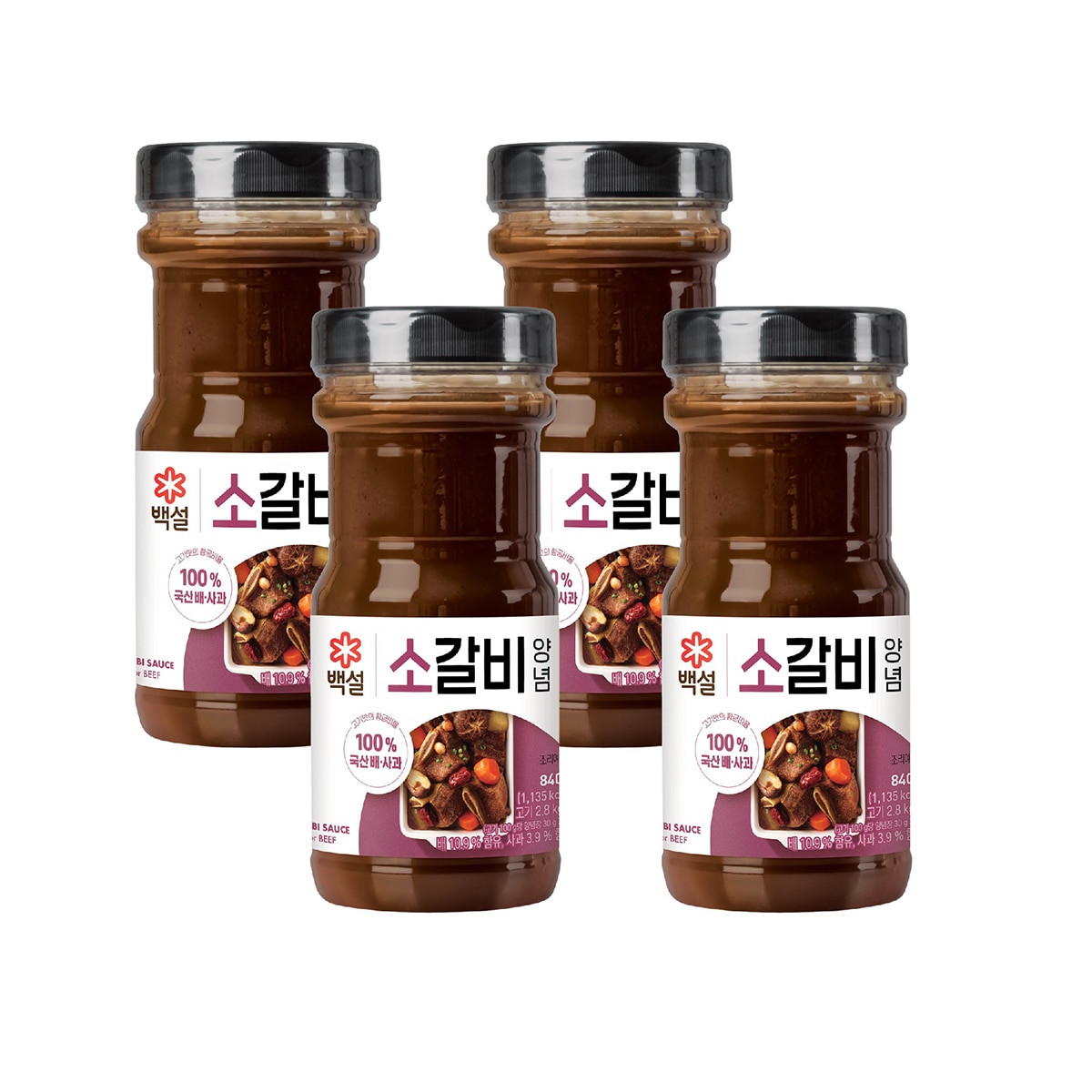 백설소갈비양념840g x 4