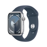 Apple 워치 9 GPS 45mm SLV/SB 스포츠 밴드 - S/M