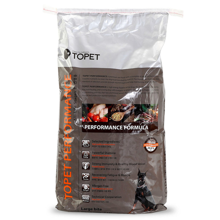 Topet Performance Dog Food 17kg 515852