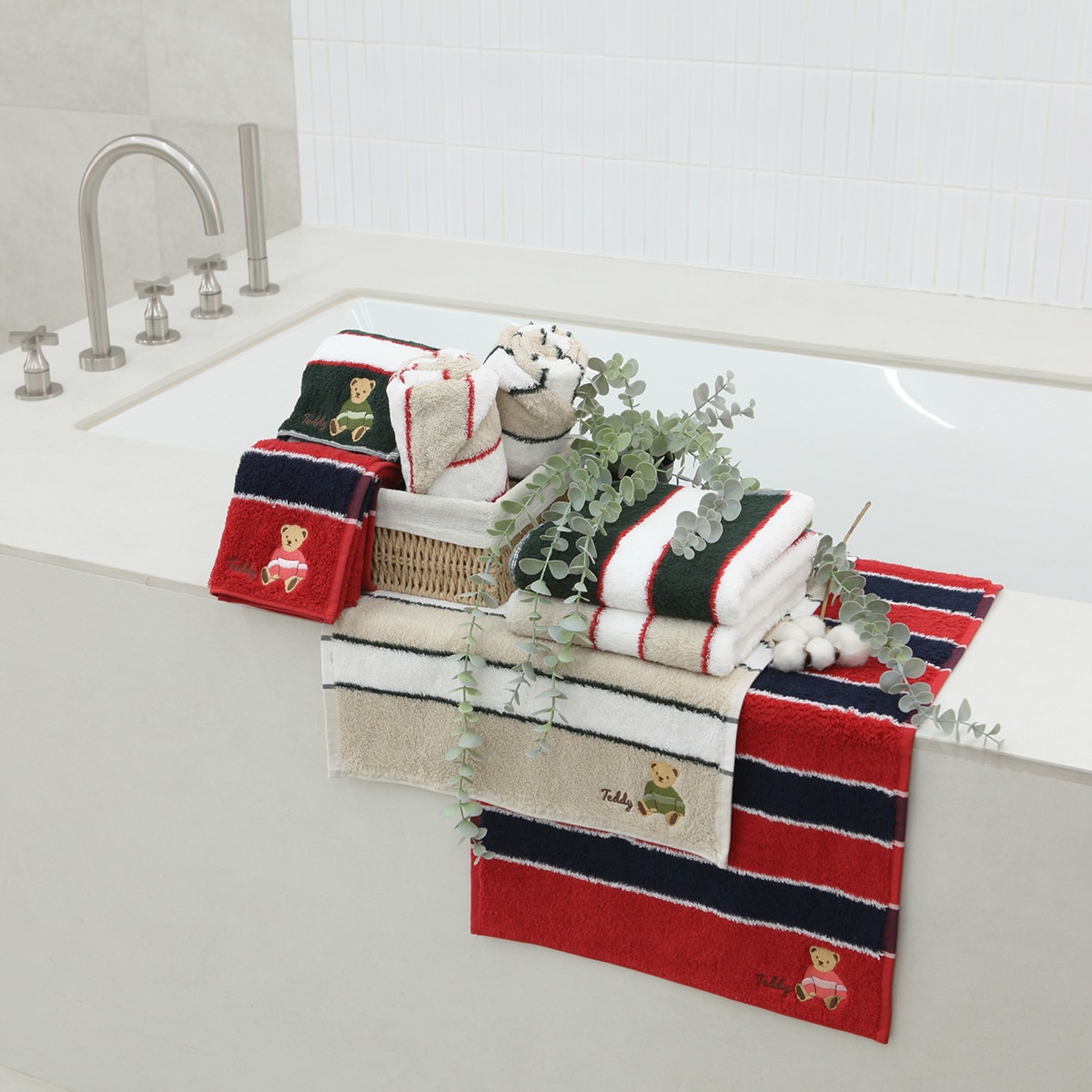 테디베어 선염 세면타월 5P 테디베어 선염 세면타월 5P