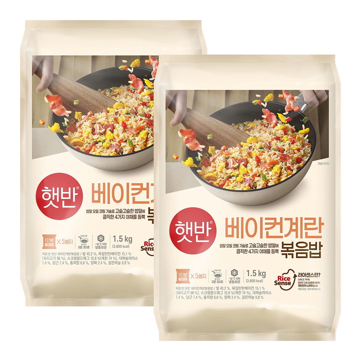 CJ 햇반 베이컨계란볶음밥1.5kg x 2