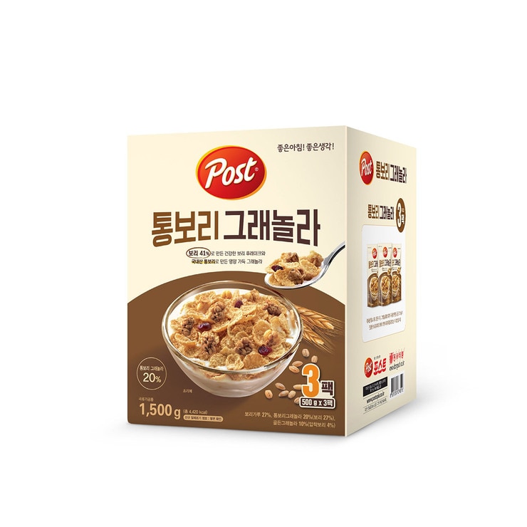 Post통보리그래놀라 500g x 3 Post통보리그래놀라 500g x 3