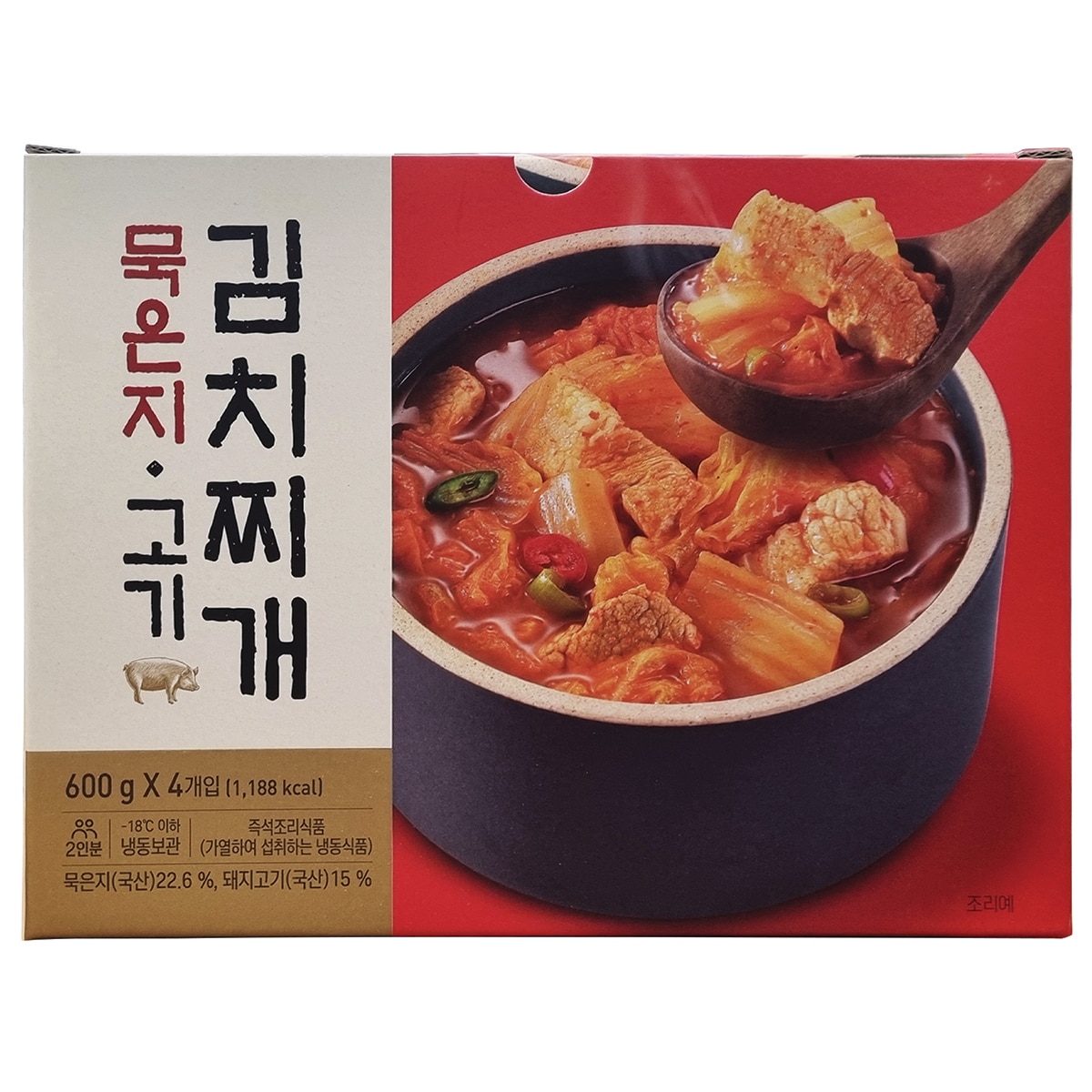 묵은지 고기김치찌개 600g x 4