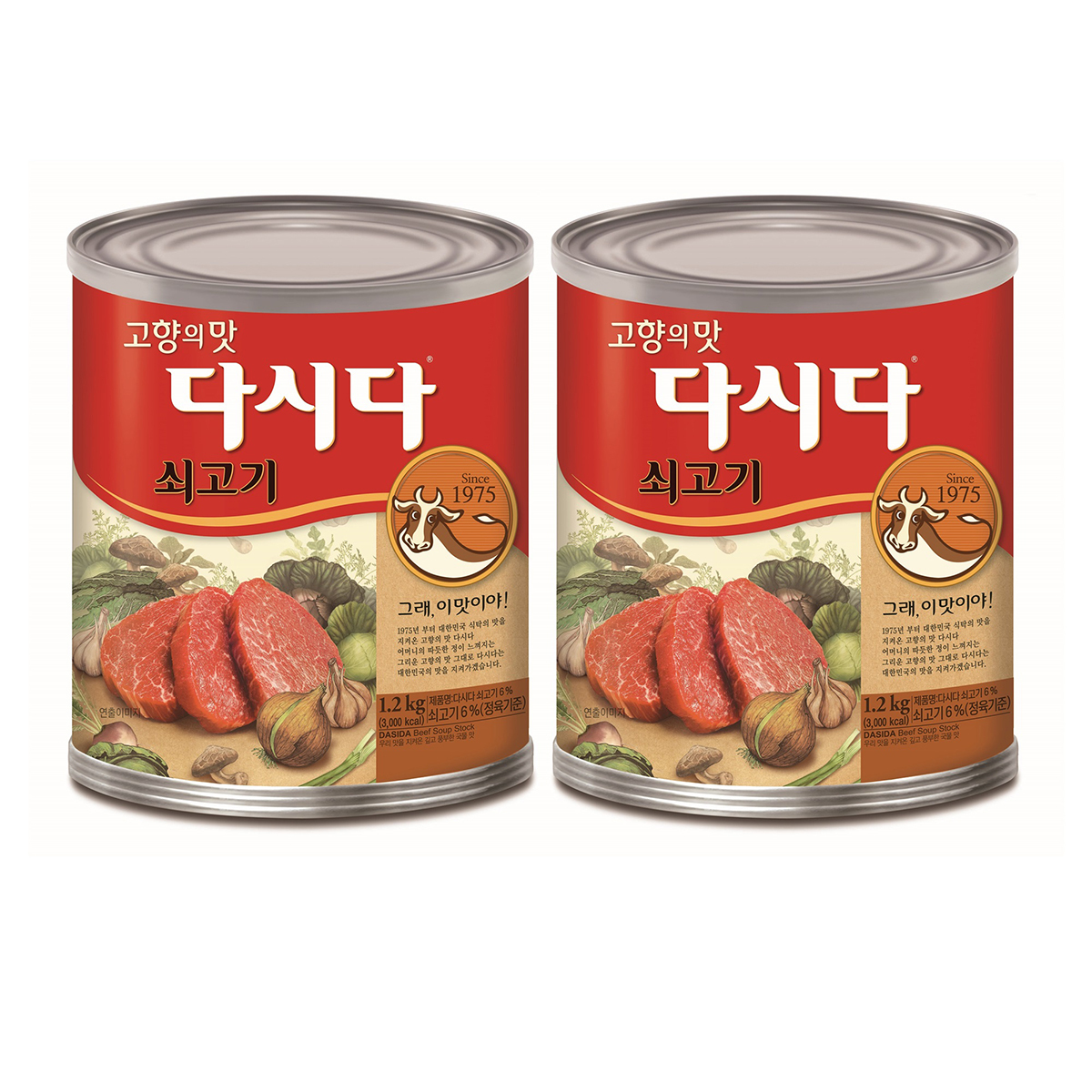 백설 쇠고기 다시다 1.2kg x 2