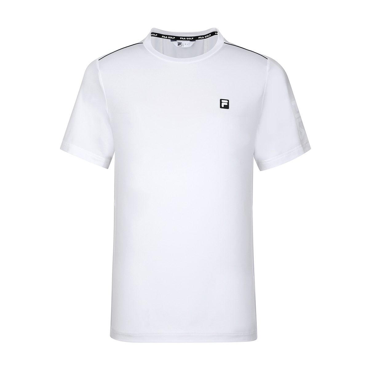 휠라 골프 남성 반소매 티셔츠 - 화이트(박스로고)
