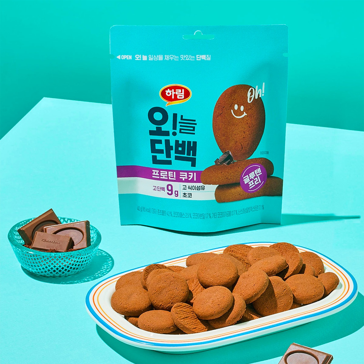 오!늘단백 프로틴쿠키 초코 40g x 10