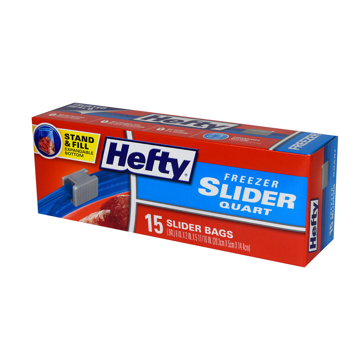 헤프티 슬라이더 지퍼백 중형 냉동용 15매 x 6팩