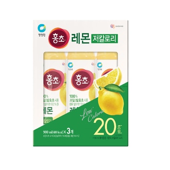 청정원 홍초 레몬 900ml x 3 ( 저칼로리 )/최소구매2