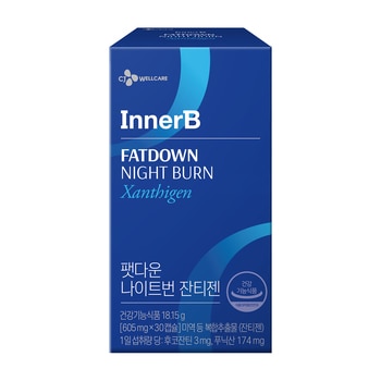 CJ 이너비 팻다운 나이트번 잔티젠 605mg x 30cp x 3 CJ 이너비 팻다운 나이트번 잔티젠 605mg x 30cp x 3