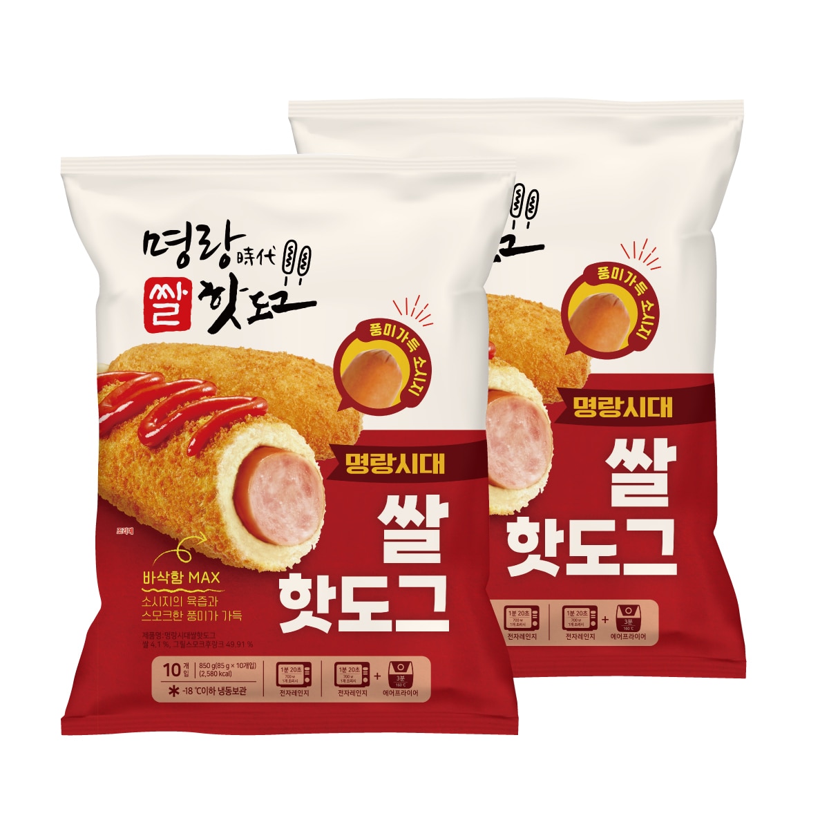 명랑오리지널핫도그85g x 10 x 2