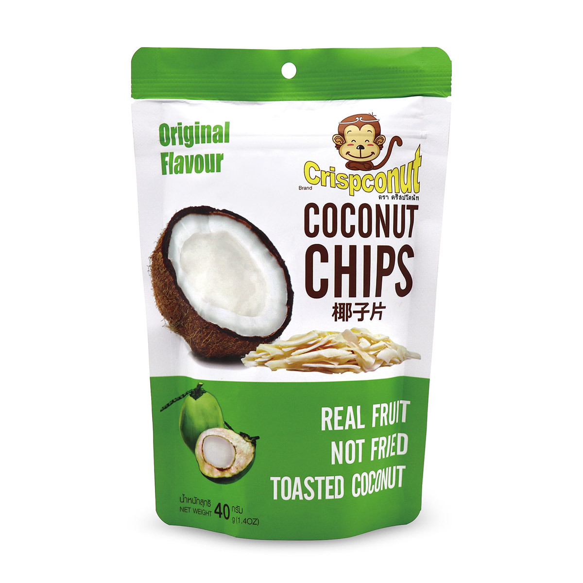 Crispconut 코코넛칩 오리지널 40g x 10