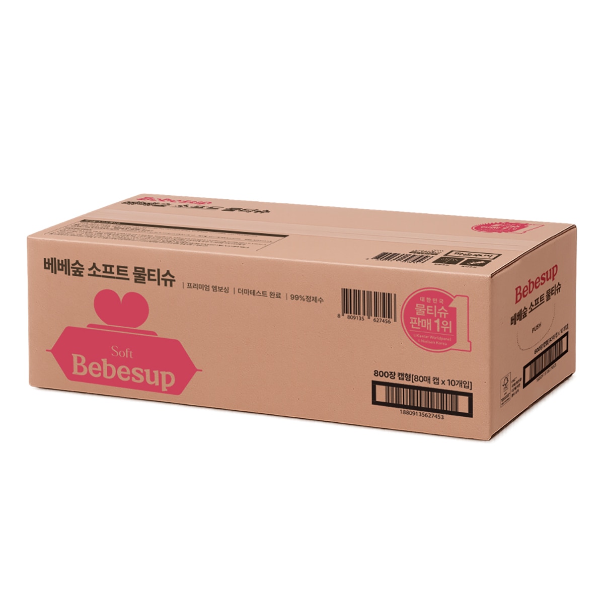 베베숲 소프트 아기물티슈 80매 x 10팩 베베숲 소프트 아기물티슈 80매 x 10팩