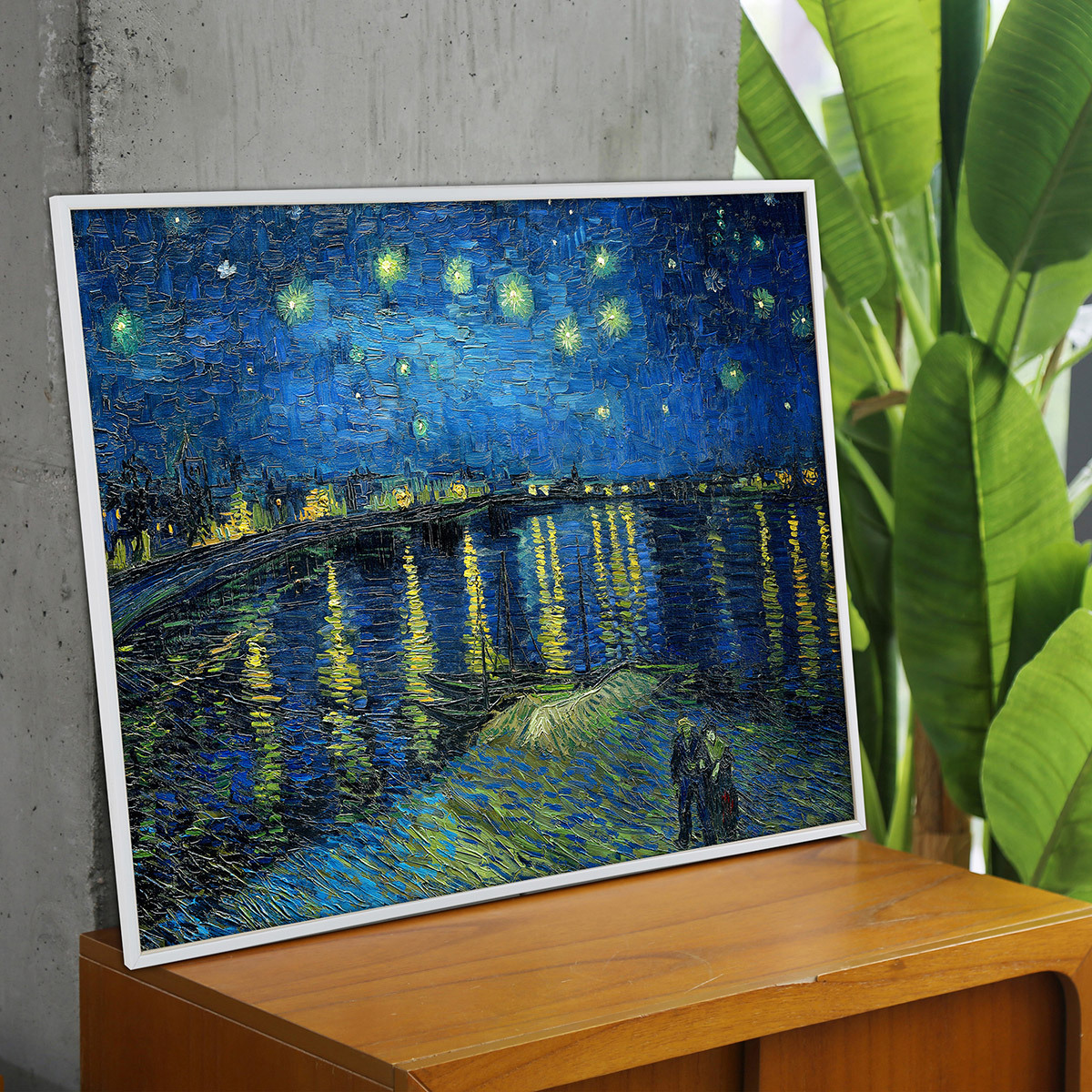지클레 그림 액자 80x60cm - 고흐: 론강의 별이 빛나는 밤에