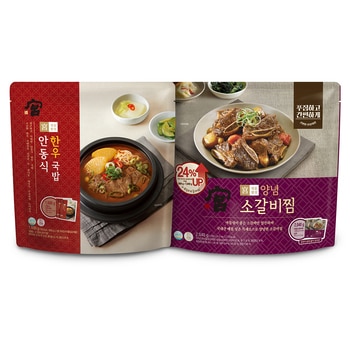 궁 안동식 한우국밥 800g x 2 + 양념 소갈비찜 1,020g x 2