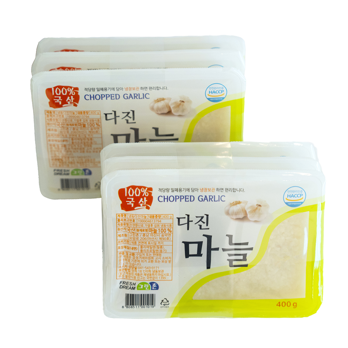 냉동 다진마늘 400g x 3 x 2