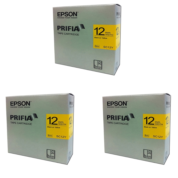 Epson Label Tape SC12Y 12mm 3pack 510947