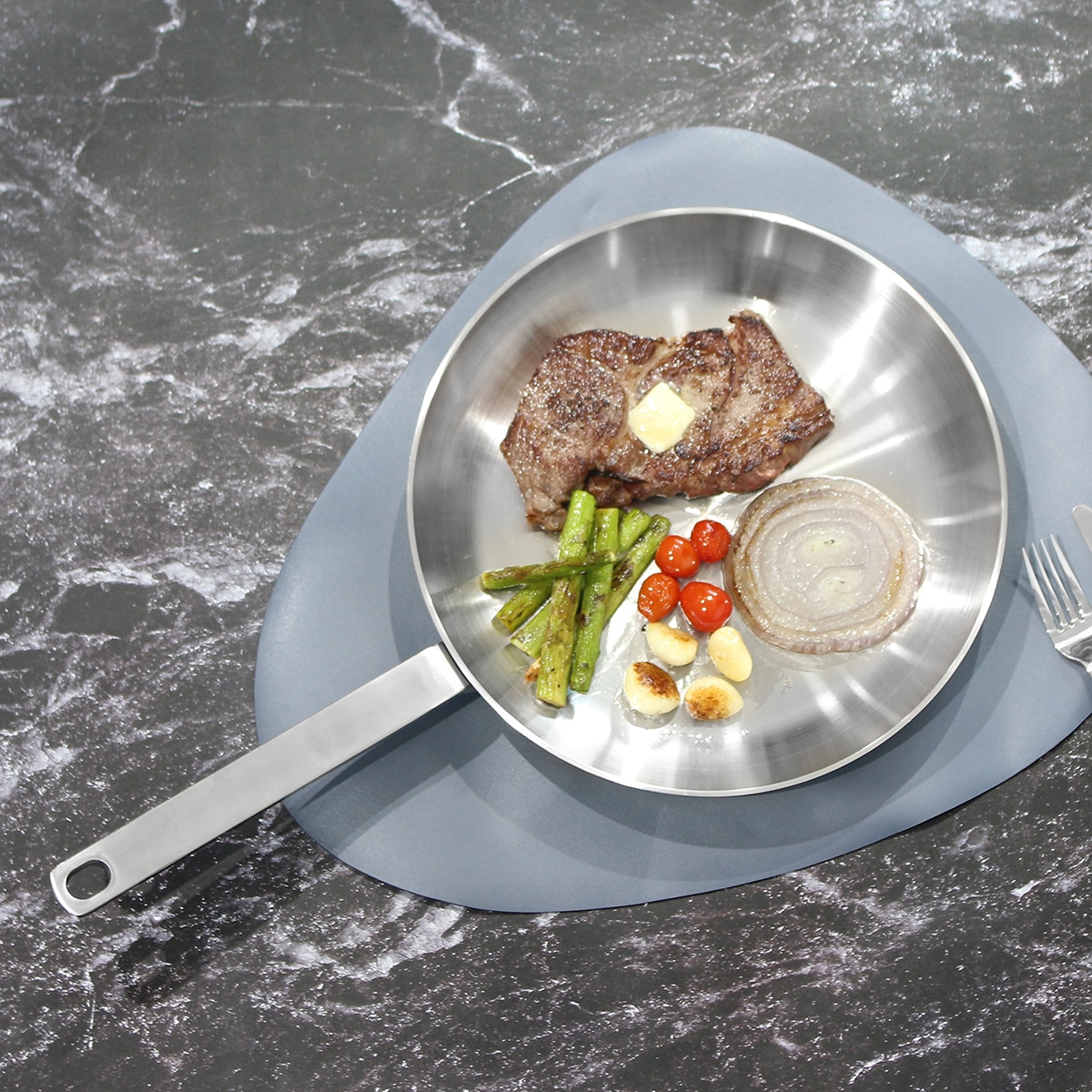 AMT 316Ti 스테인리스 프로 플랫 팬 28cm AMT 316Ti 스테인리스 프로 플랫 팬 28cm