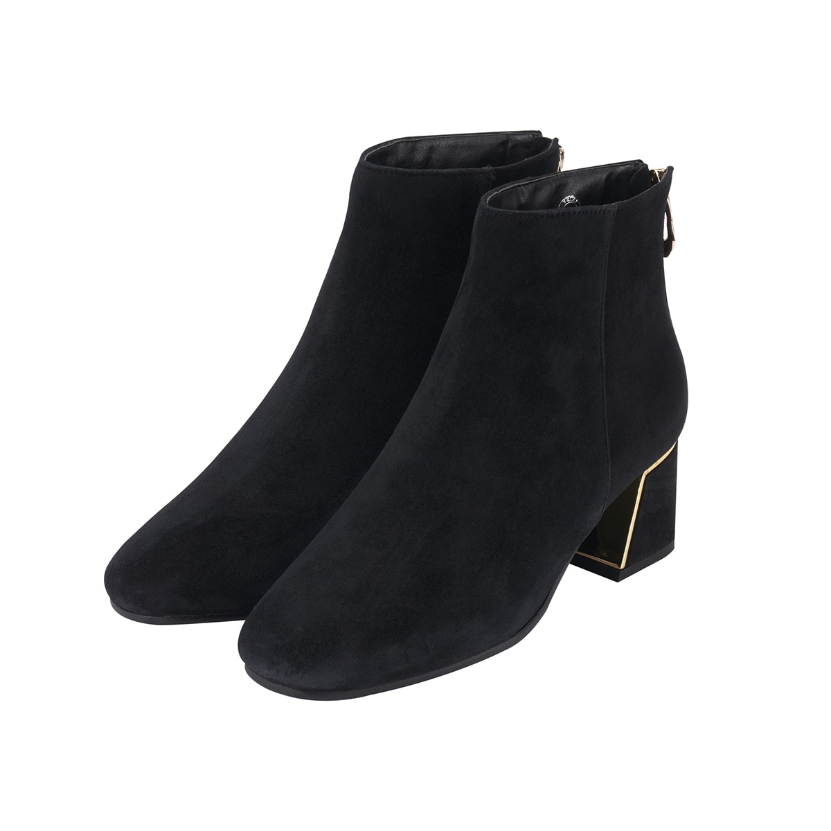 Elizabeth Stuart Cow Leather Goldheel Ankle Boots