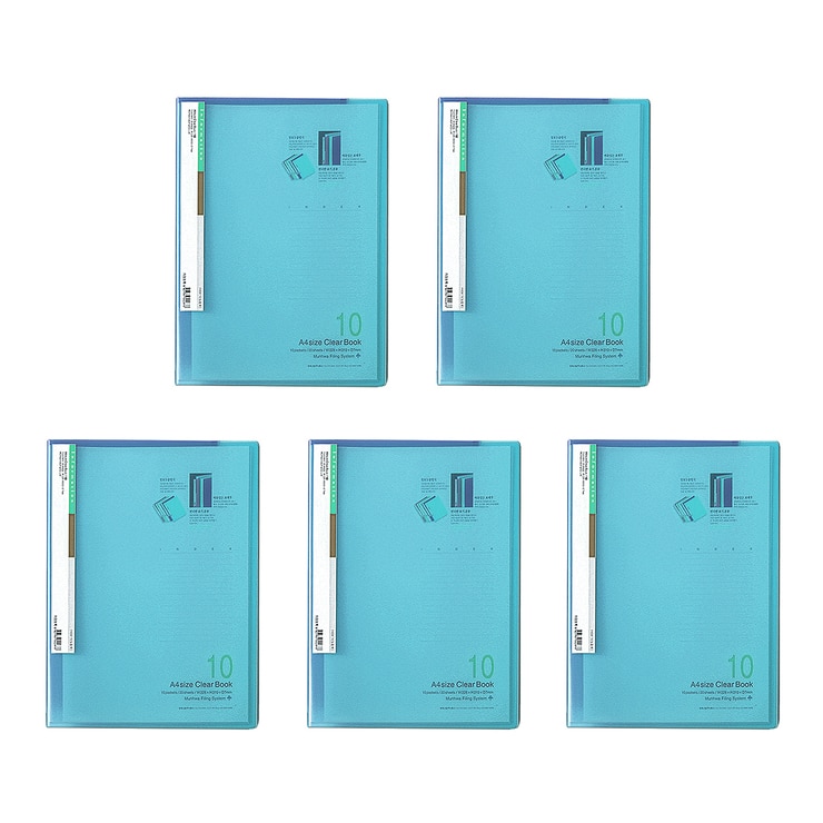 Munhwa Color Clear File F428-7 Blue 15pack 510656