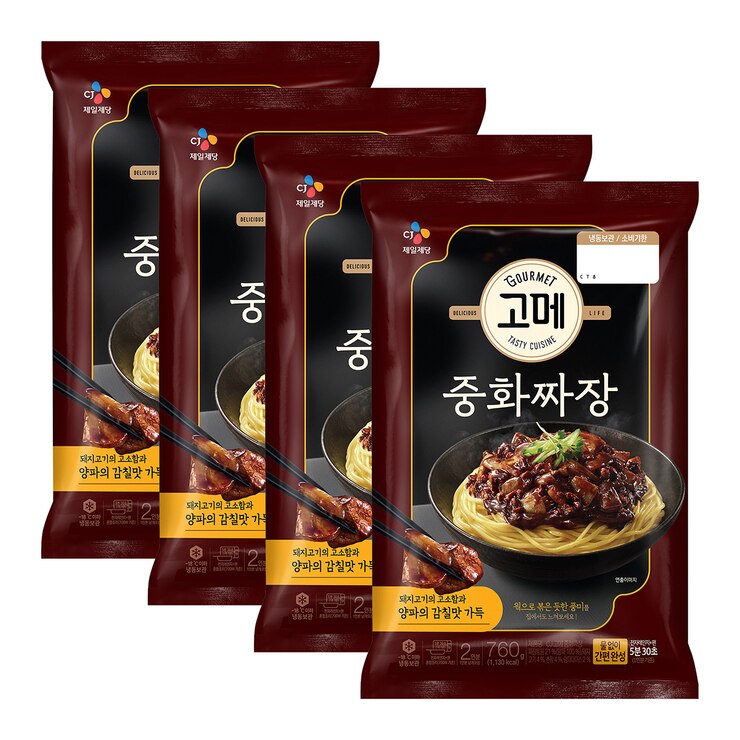 Gourmet Joonghwa ZZazang Noodle 760g x 4 ea 653963