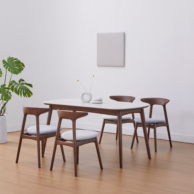 The One Regina Ceramic Dining Table Set for 4 679489