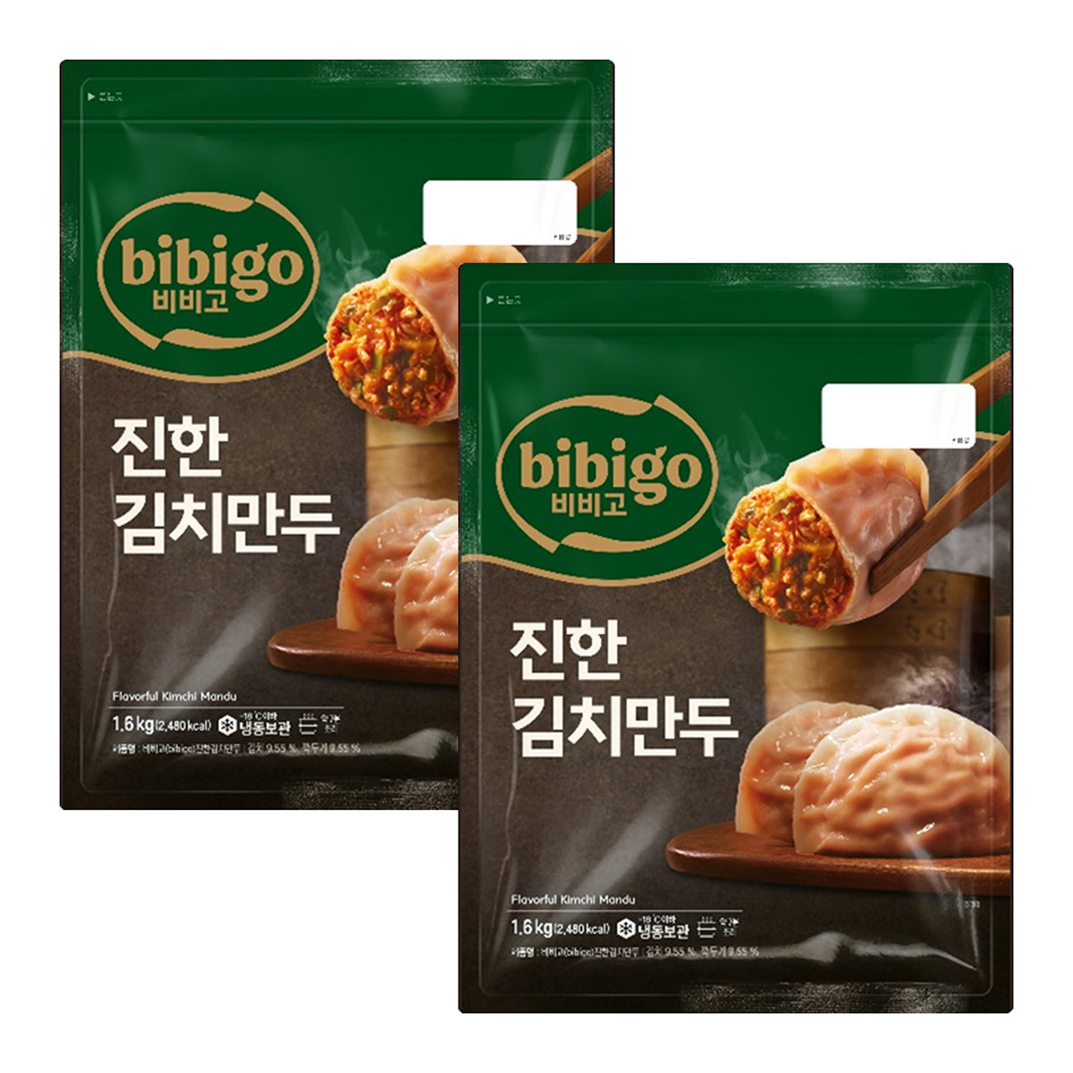 비비고 수제진한 김치만두 1600g x 2