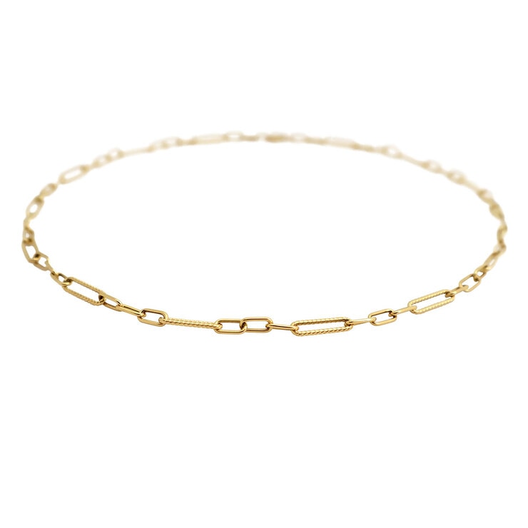 Most12 Twisted Tube 14K Gold Necklace 682190