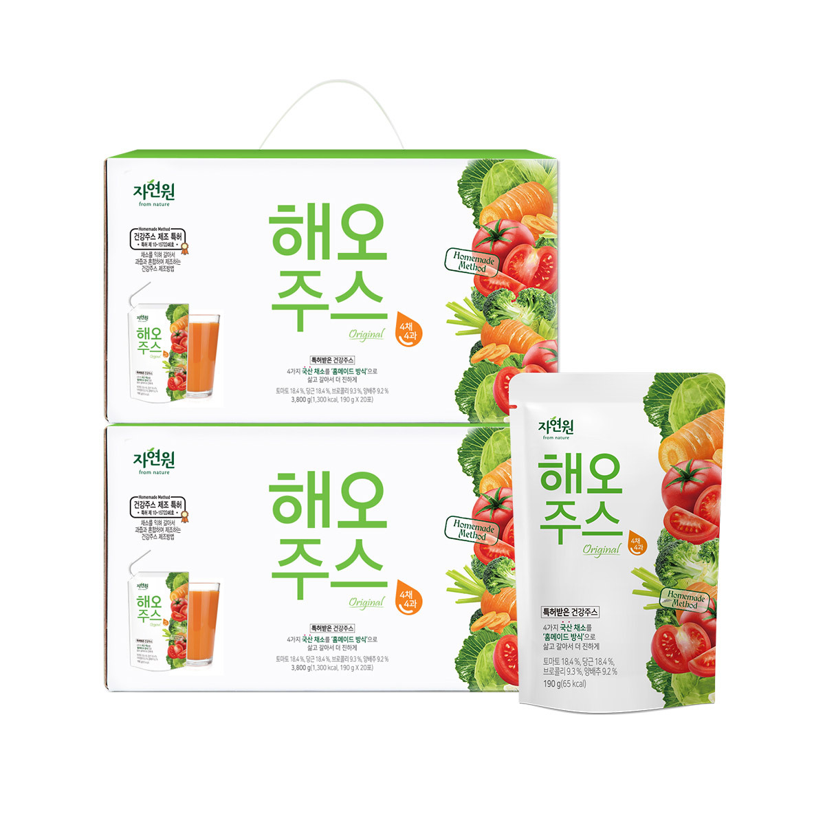 자연원 해오주스 190ml X 20포 X 2박스 코스트코 코리아 3418