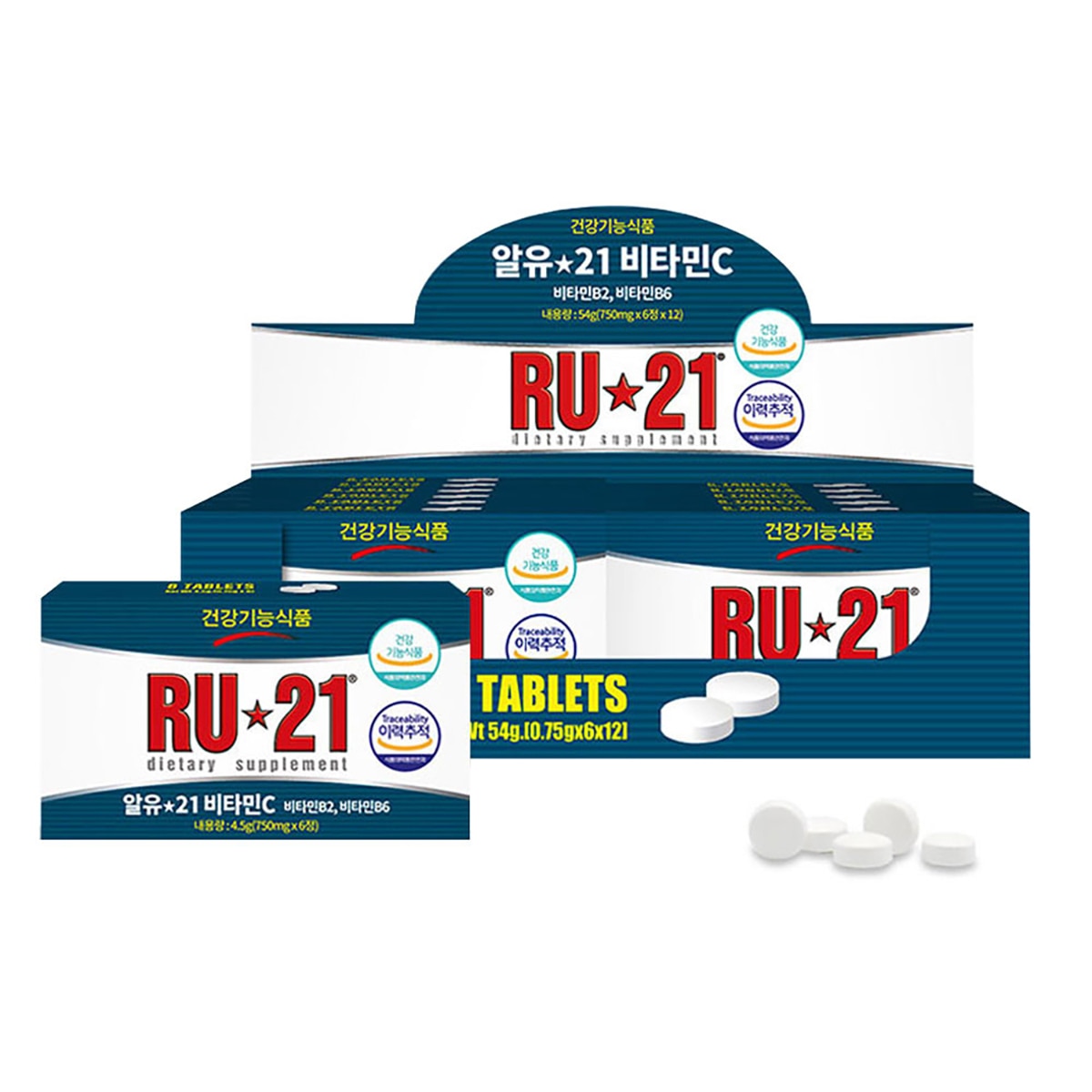 RU-21 비타민C 750mg x 6정x 12박스