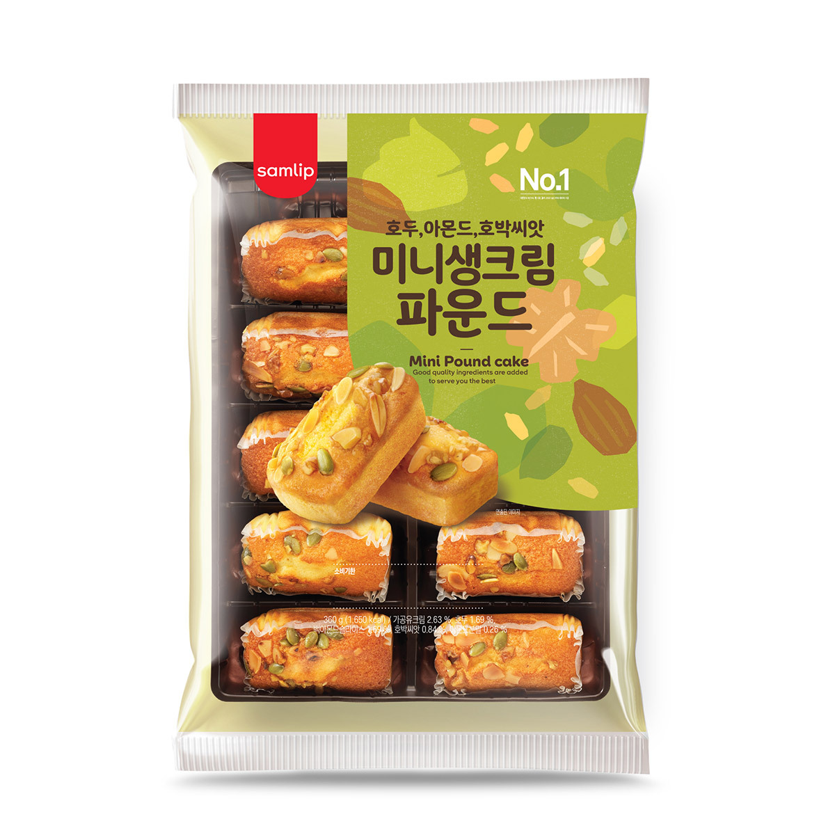 삼립 미니생크림파운드 360g x 3